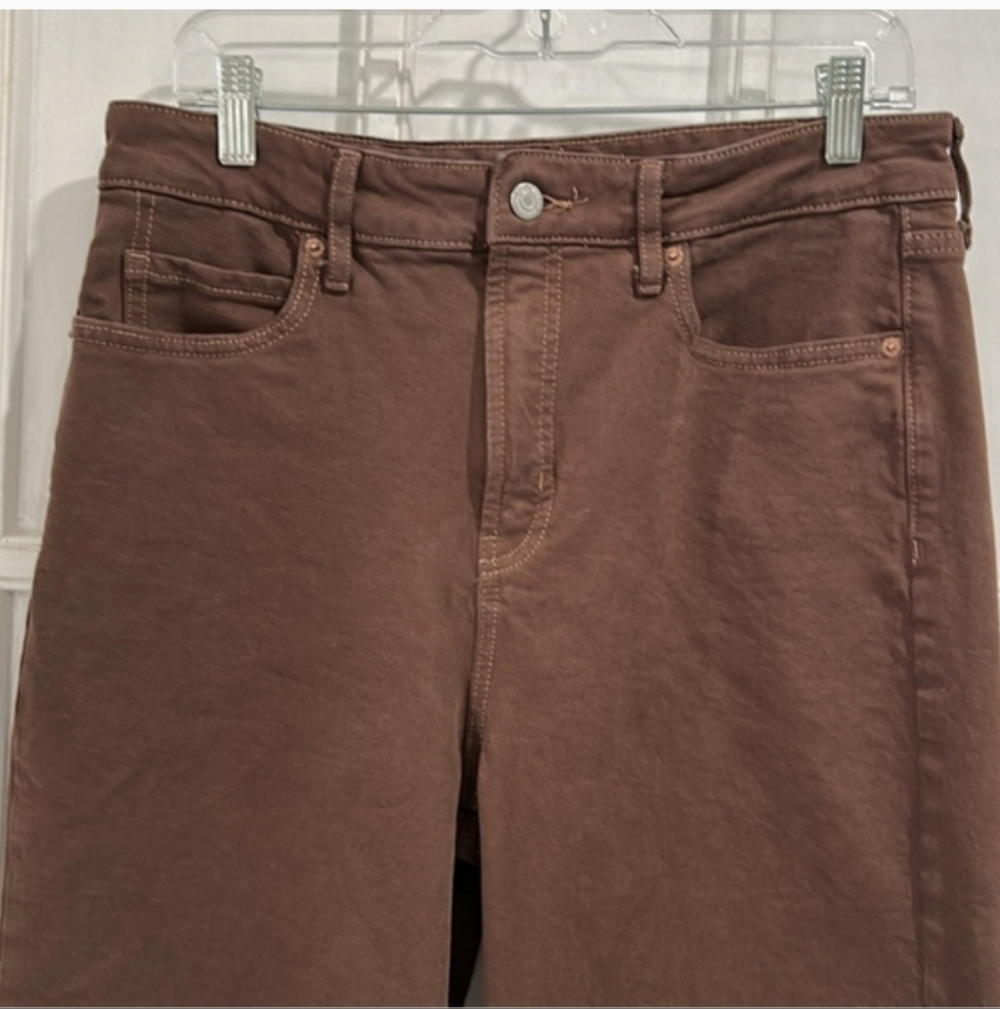 Old Navy Brown High Rise Wide Leg Straight Jeans - Picture 9 of 11